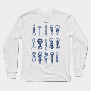 Nautical Sailor Sail Knot Collection Long Sleeve T-Shirt